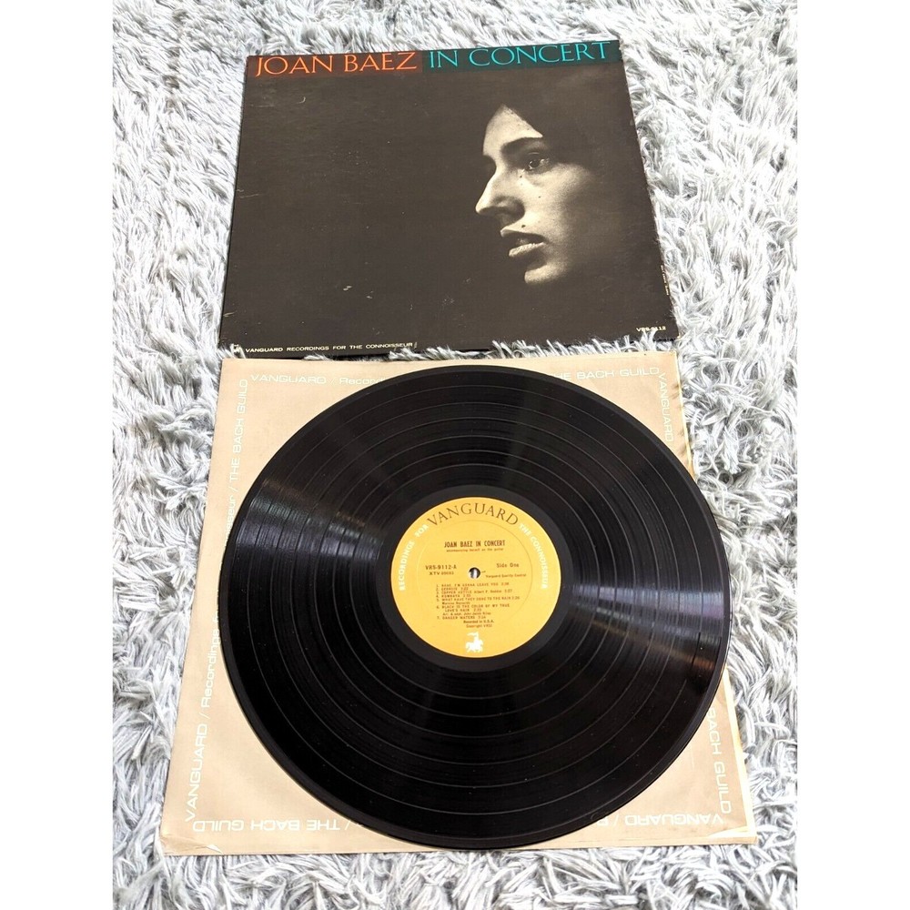 Joan Baez -‎ In Concert 1962 Vinyl Record LP Vanguard VRS-9112 Folk VG Very Good